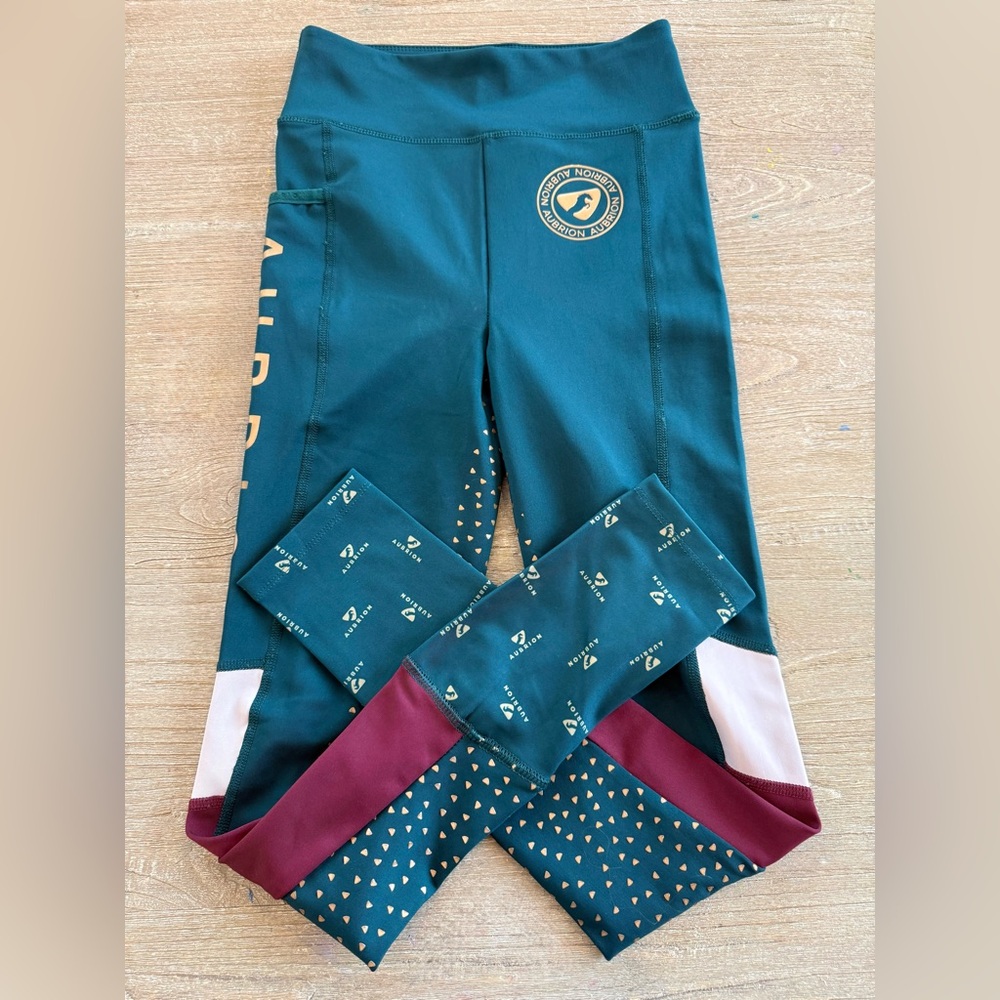 Shires Aubrion Eastcote Full Grip Ladies Riding Tight Dark Green Sz XXS NWOT